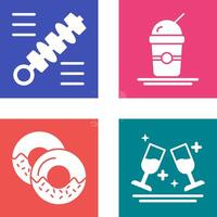 Skewer and Frappe Icon vector