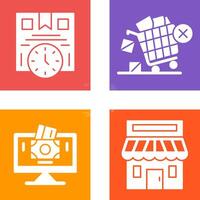 Time is Money and Offer End Icon vector