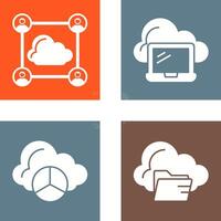 Network and Laptop Icon vector