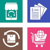 Support and Invoice Icon vector