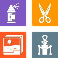 Spray and Scissors Icon vector