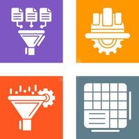 Data Collection and Engineering Icon vector