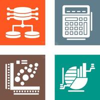 Structured Data and Calculator Icon vector