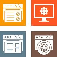 Web Browser and Monitor Screen Icon vector