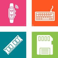 Smart Band and Keyboard Icon vector