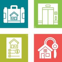 Briefcase and Elevator Icon vector