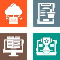 Cloud Computing and Online Shopping Icon vector