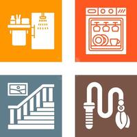 Shower and Dishwasher Icon vector