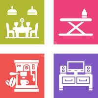 Iron Board and Table Icon vector