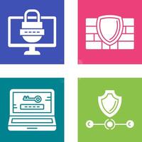 Password and Firewall Icon vector
