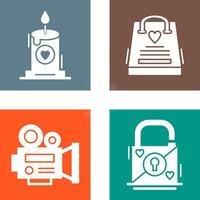 Candle and Gift Bag Icon vector