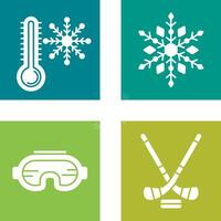 Snow Flake and Cold Icon vector