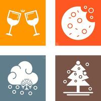 Wine and Cookie Icon vector