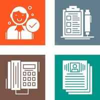 Hire and Check List Icon vector