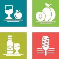 Healthy and Apricot Icon vector