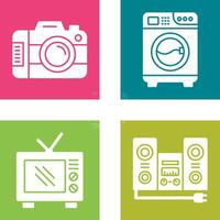 Digital Camera and Washing Icon vector