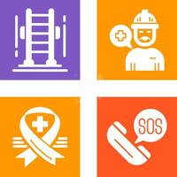 Ladder and Support Icon vector