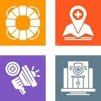 Lifesaver and Location Icon vector