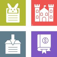 Bunny and Castle Icon vector