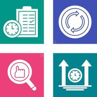 Time Planing and Loop Icon vector