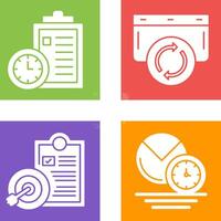 Time Management and Refresh Icon vector