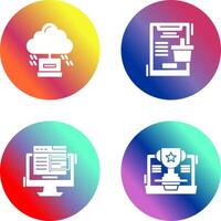 Cloud Computing and Online Shopping Icon vector