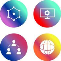 nodes and network setting Icon vector