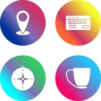 location and credit card Icon vector