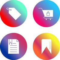 tag and cart Icon vector