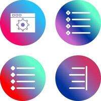 settings and numbered lists Icon vector