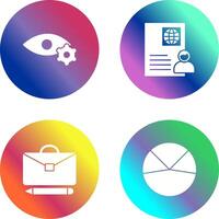 view setting and global profile Icon vector