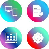 devices and private document Icon vector