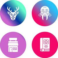 Deer and animal Icon vector