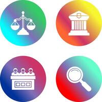 Balance and Courthouse Icon vector