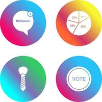 Message Bubbles and Pie Chart Icon vector