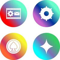 Blogging Service and Setting Icon vector