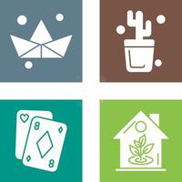 Origami and Cactus Icon vector