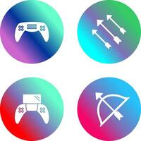 Gaming Console and Arrows Icon vector