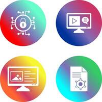 Data Security and Content Production Icon vector