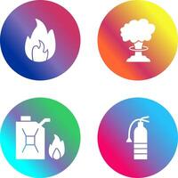 flame and bomb blast Icon vector