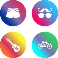 Hipster Style and Shorts Icon vector