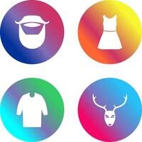 Beard and Moustache and Dress Icon vector