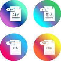 CSV and SYS Icon vector