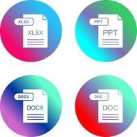 XLSX and PPT Icon vector