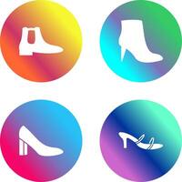 Men Boots and high heels Icon vector