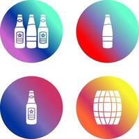 Beer Bottles and alcohol Icon vector