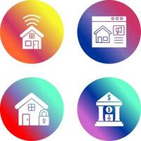 Smart house and Marketing Icon vector