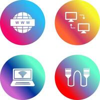 Sharing Systems and World Wide Icon vector