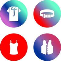 Shirt and Tie and Belt Icon vector