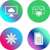 Cloud Systems and Connected Icon vector